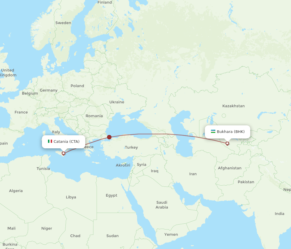 CTA-BHK flight routes
