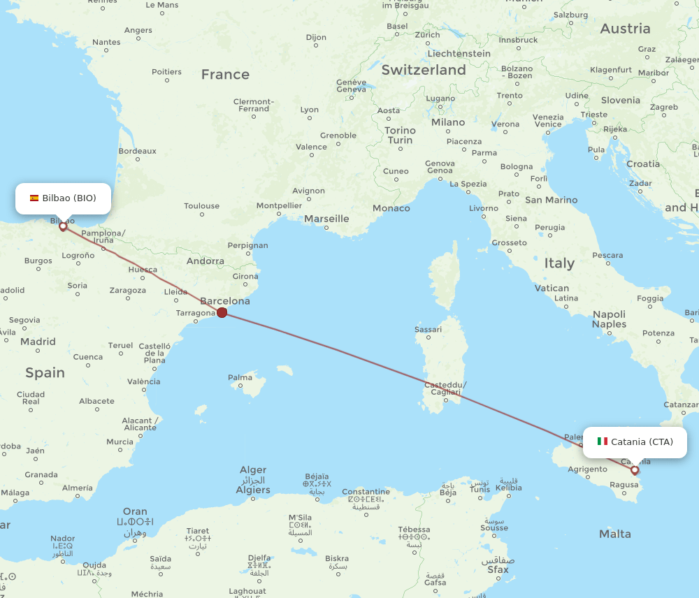 CTA-BIO flight routes