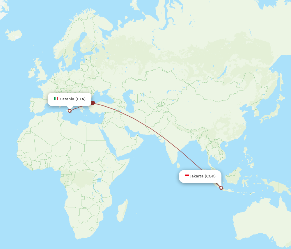 CTA-CGK flight routes