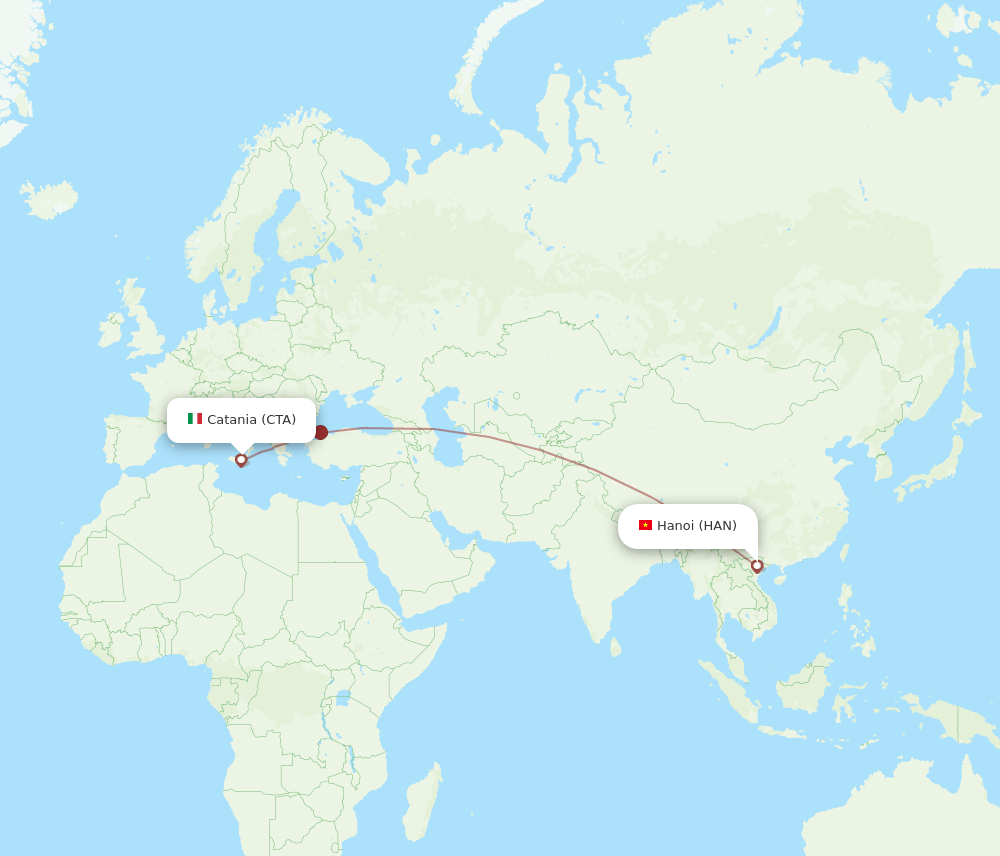 CTA-HAN flight routes