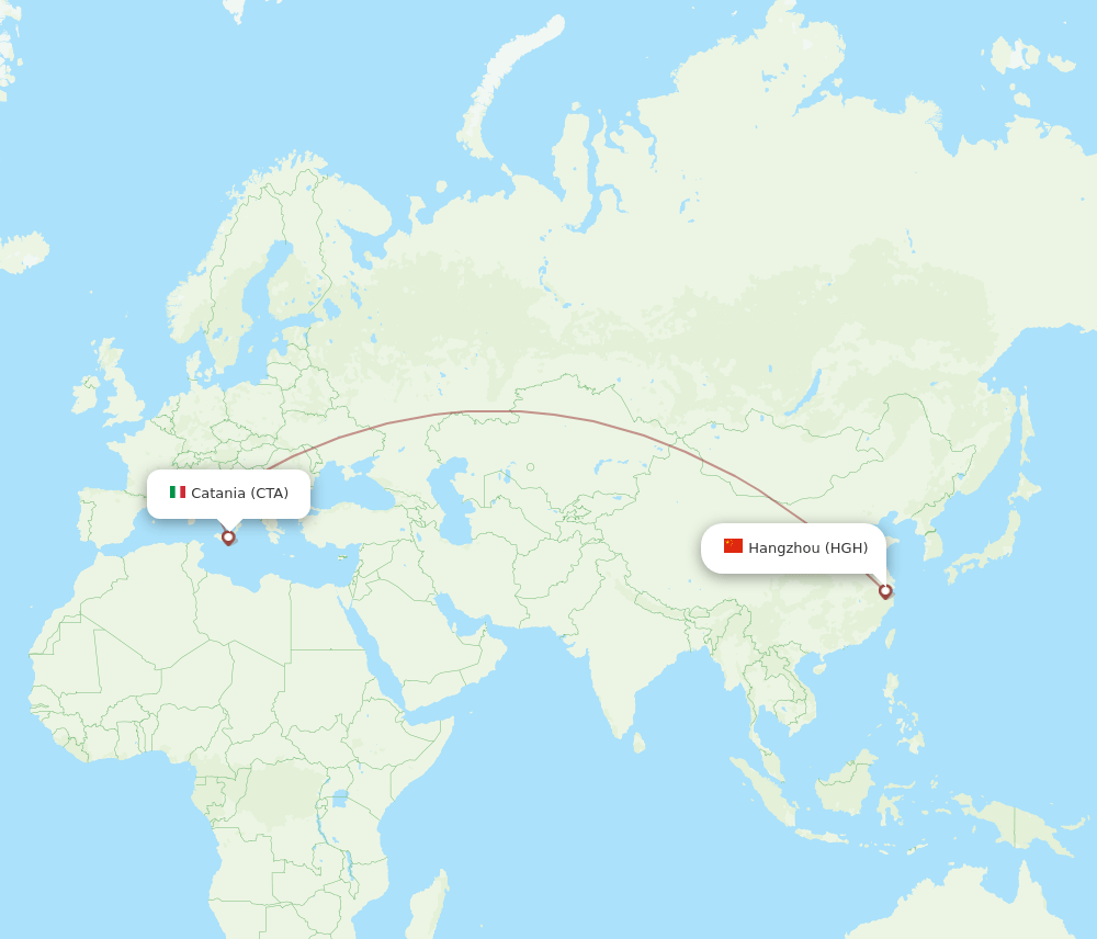 CTA-HGH flight routes