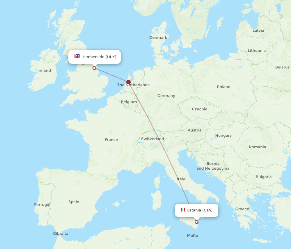 CTA-HUY flight routes