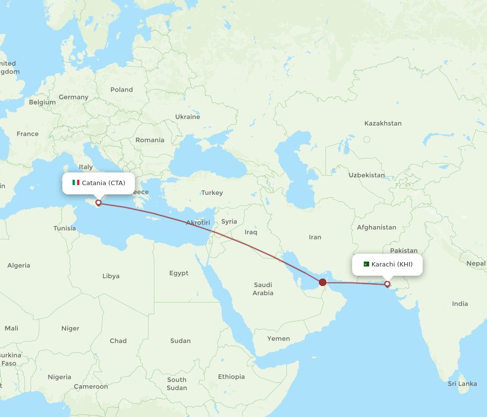 CTA-KHI flight routes