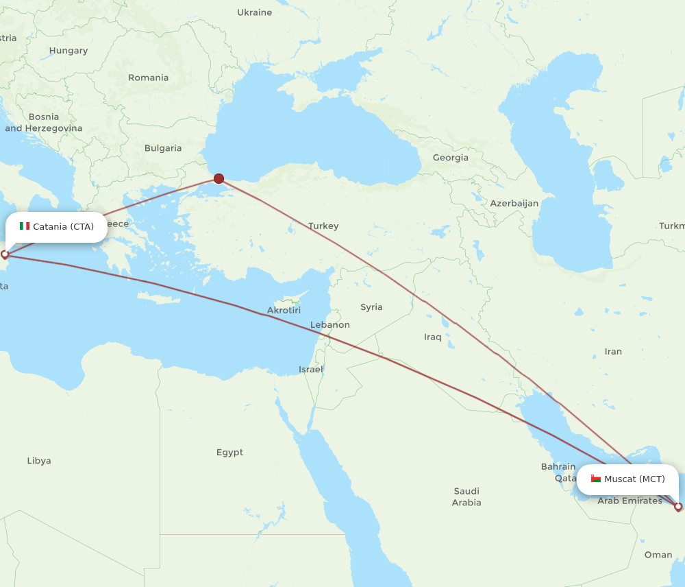 CTA-MCT flight routes