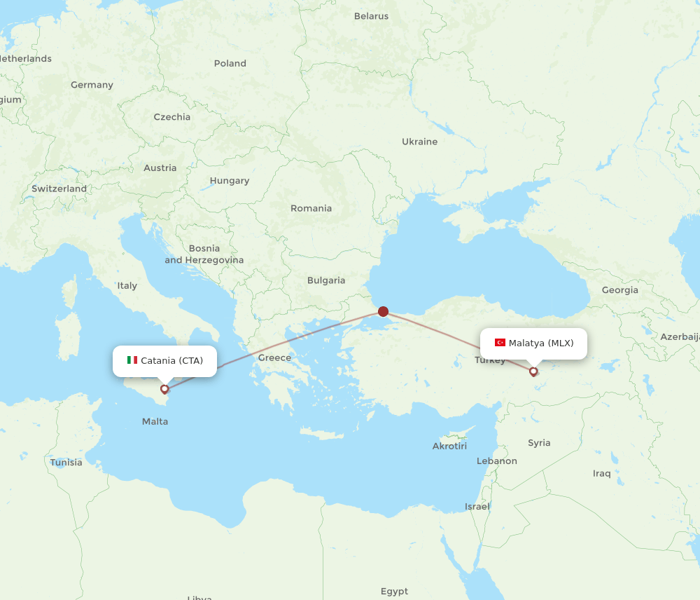 CTA-MLX flight routes