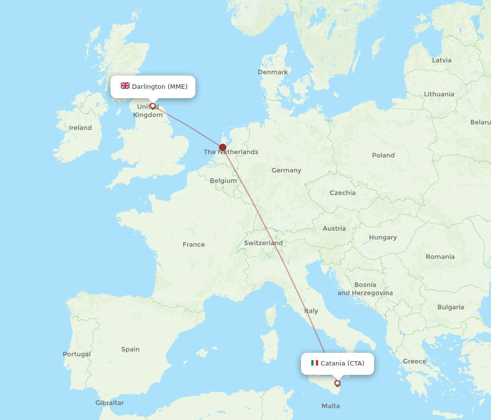 CTA-MME flight routes