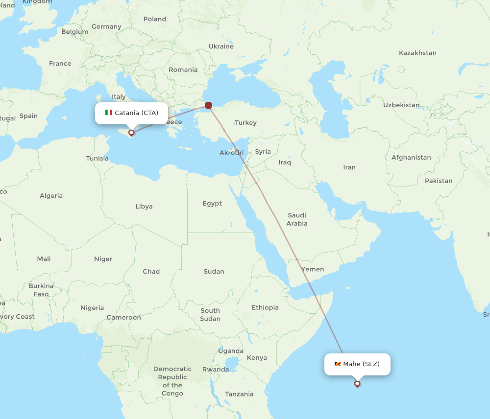 CTA-SEZ flight routes
