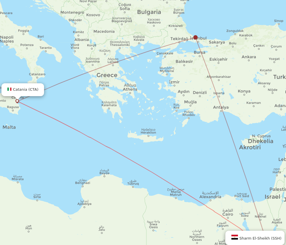 CTA-SSH flight routes