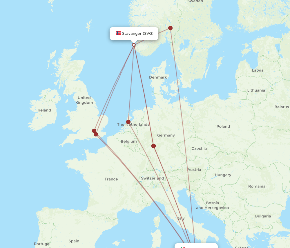 CTA-SVG flight routes