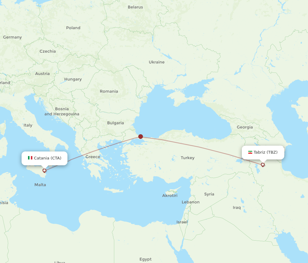 CTA to TBZ flights and routes map