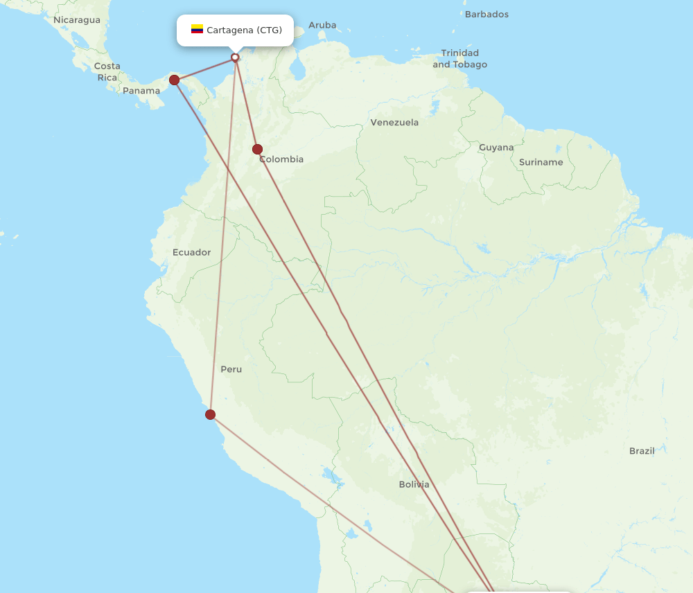CTG-ASU flight routes