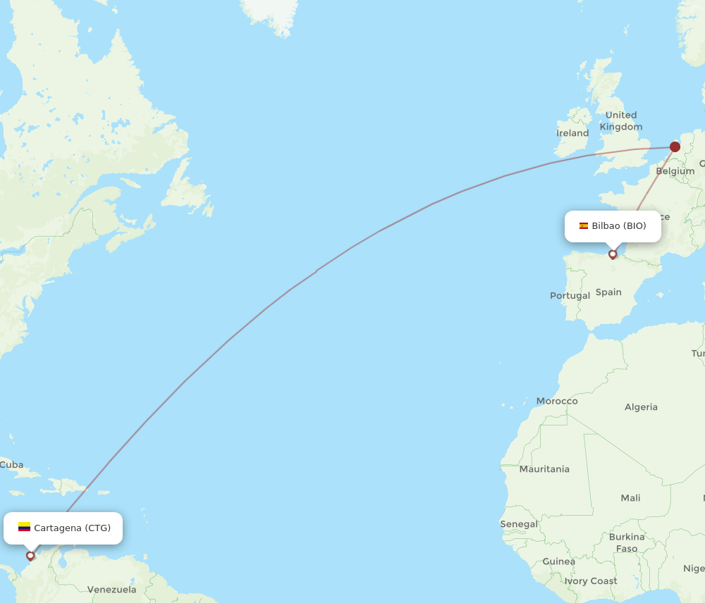 CTG-BIO flight routes