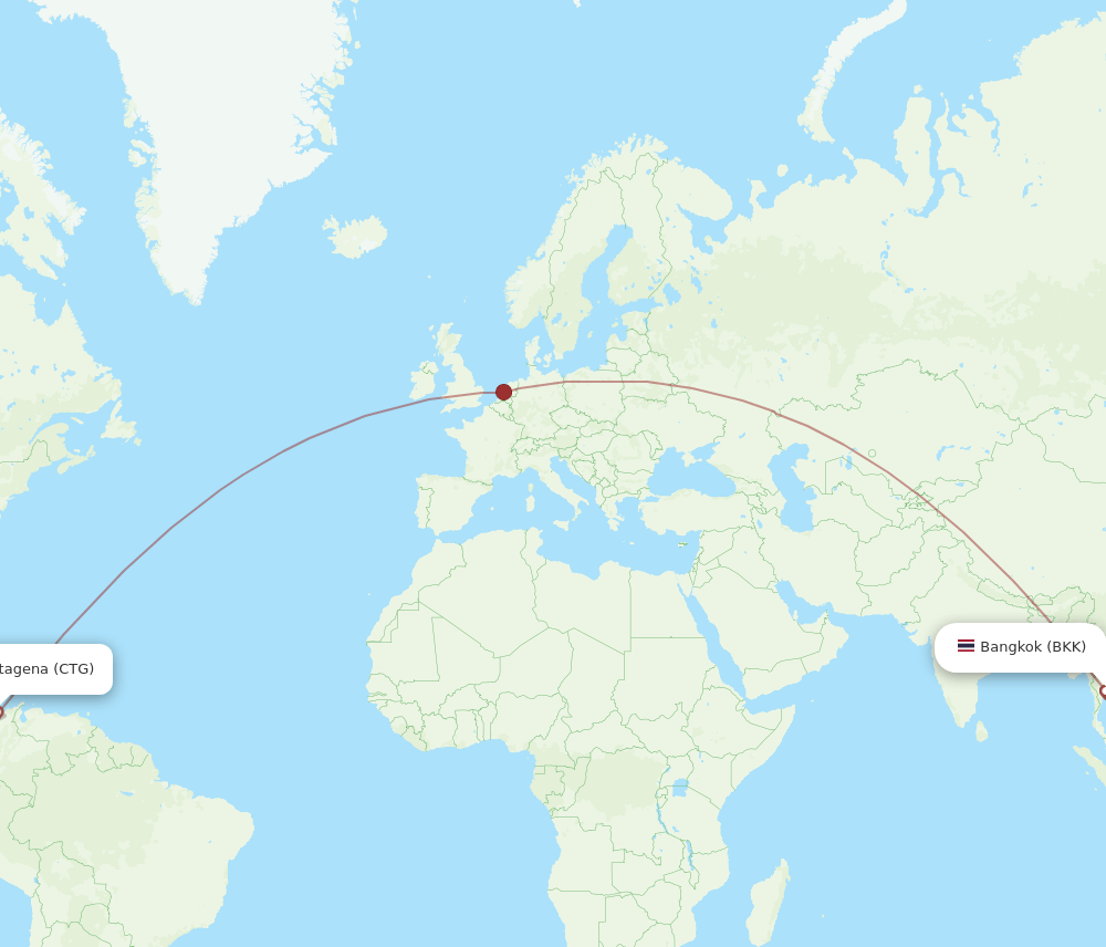 CTG-BKK flight routes