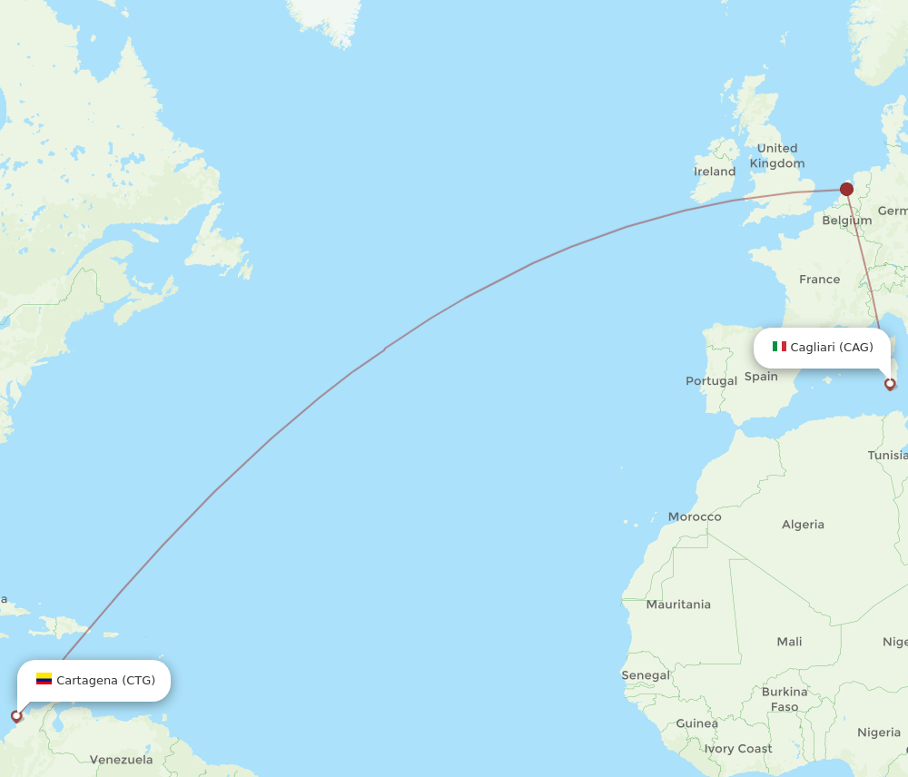 CTG-CAG flight routes