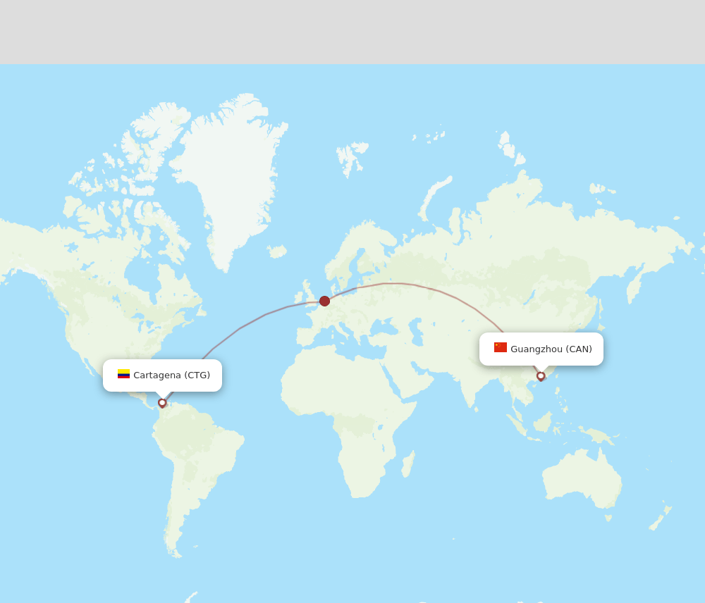 CTG-CAN flight routes