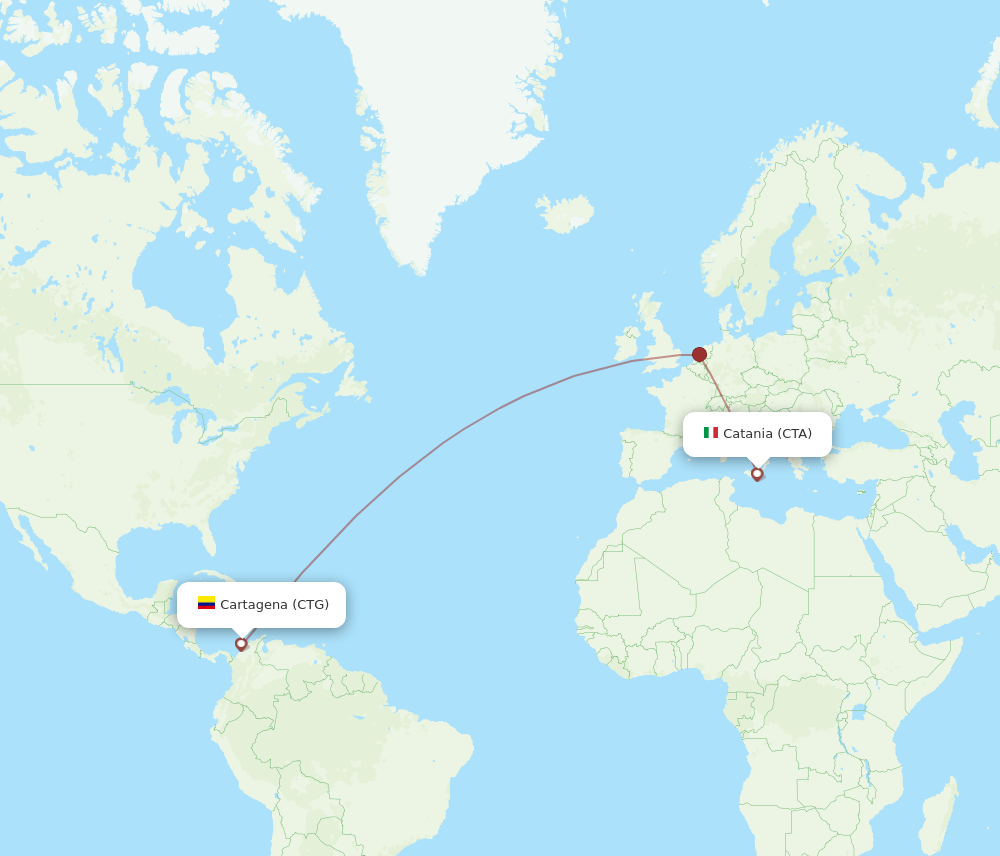 CTG-CTA flight routes
