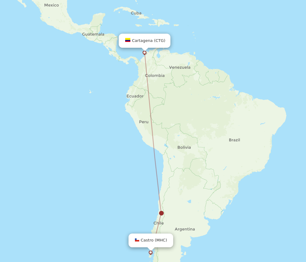 CTG-MHC flight routes