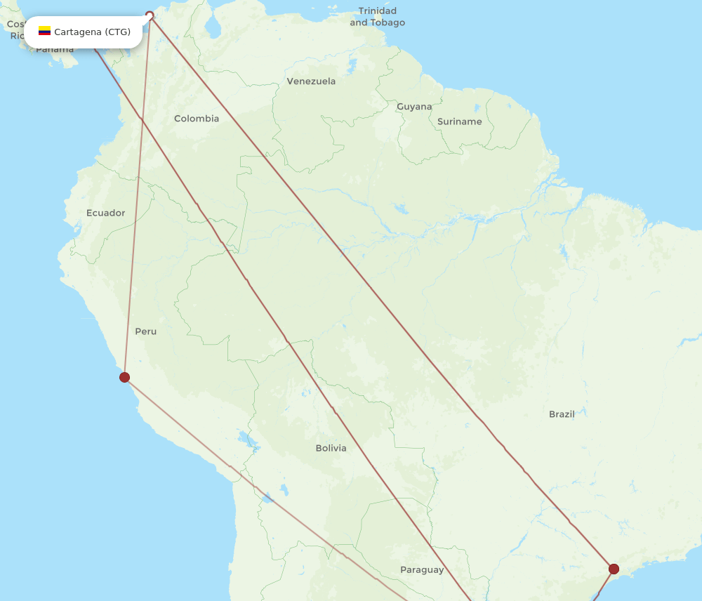 CTG-POA flight routes