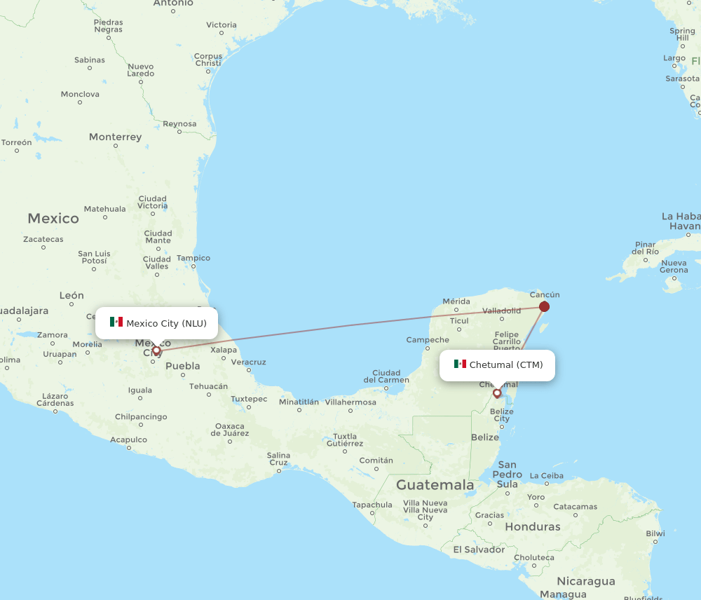 CTM-NLU flight routes