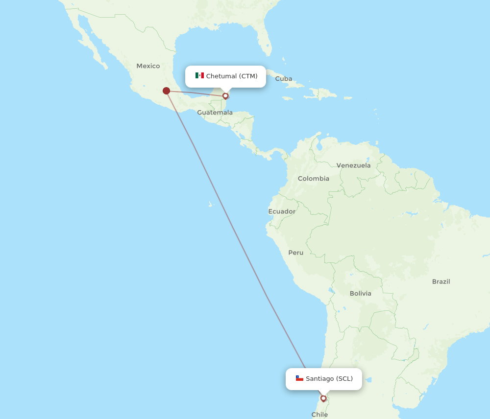 CTM-SCL flight routes