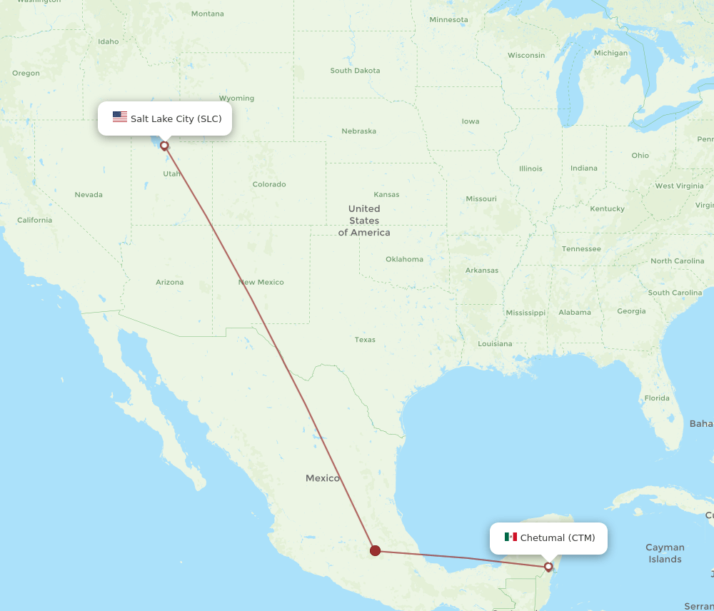 CTM-SLC flight routes