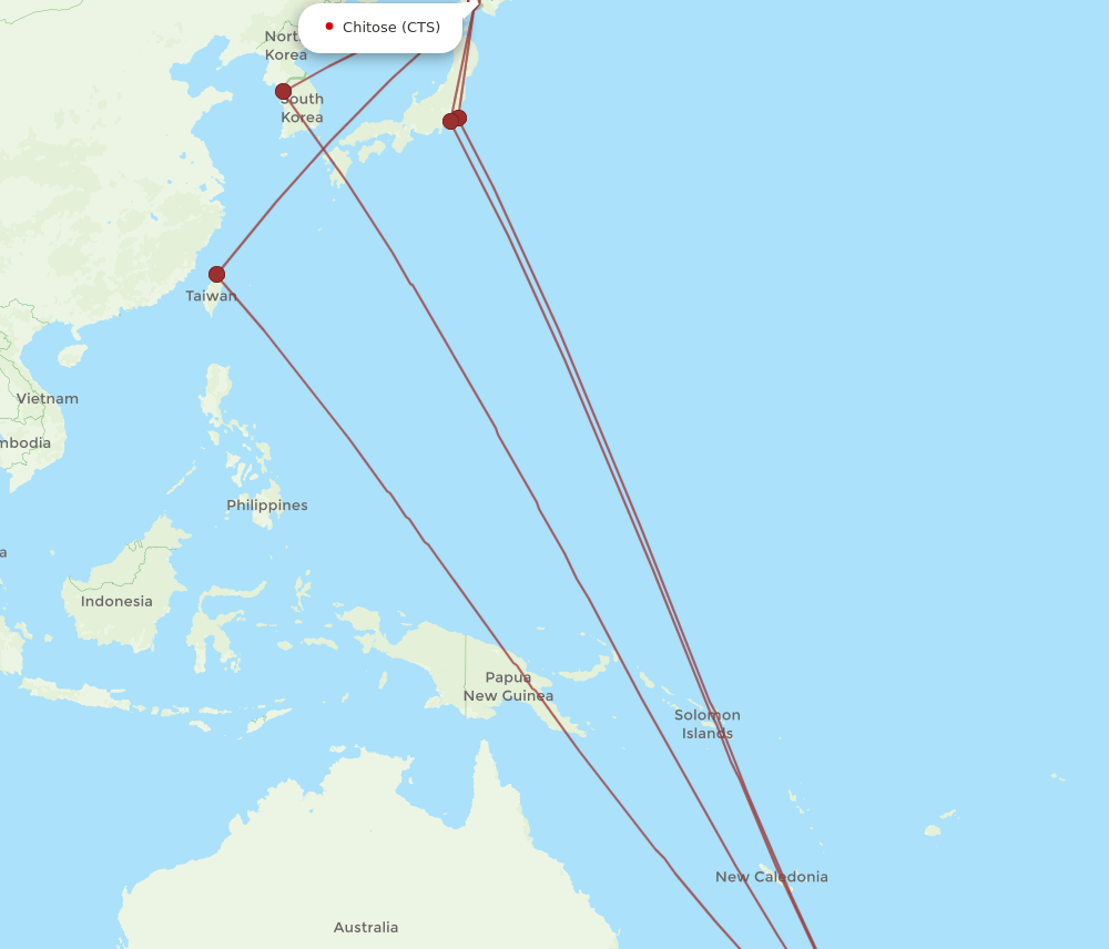 CTS-AKL flight routes