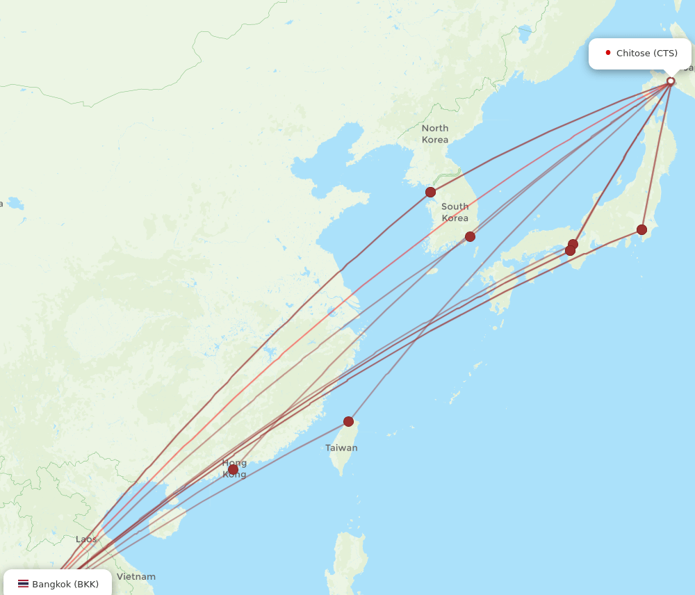 CTS-BKK flight routes