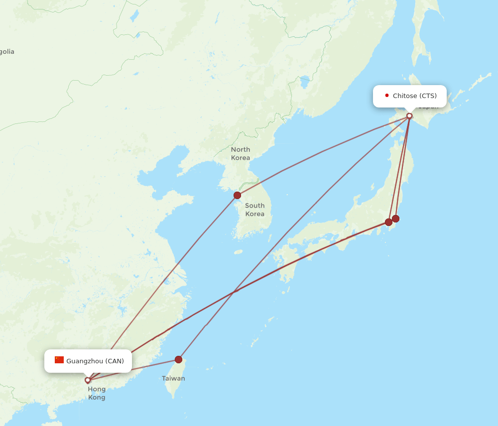 CTS-CAN flight routes