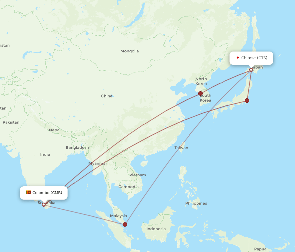 CTS-CMB flight routes