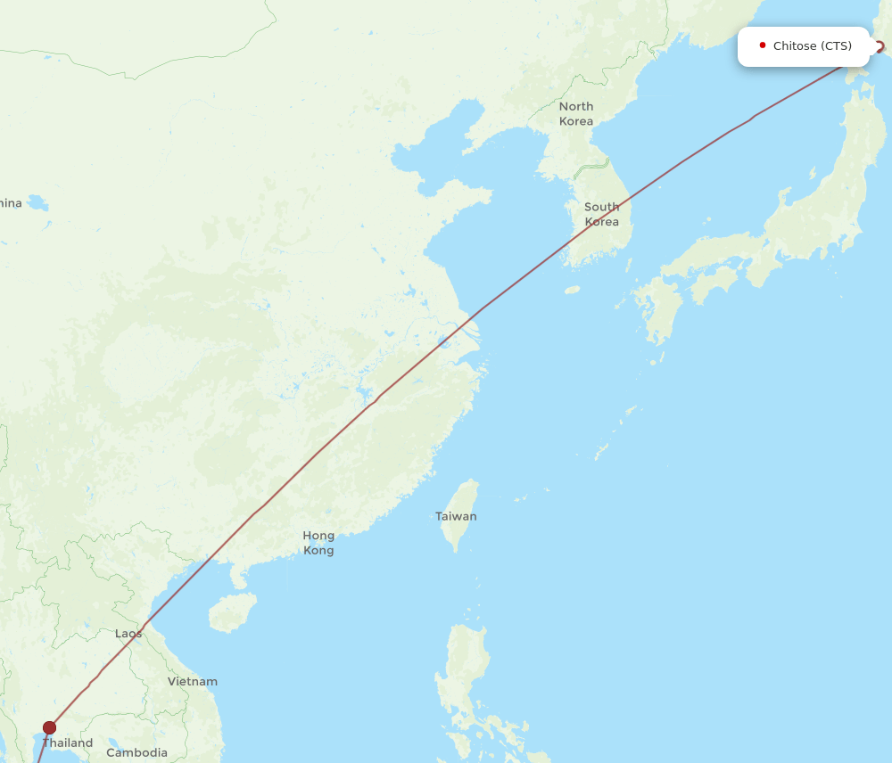 CTS-KBV flight routes