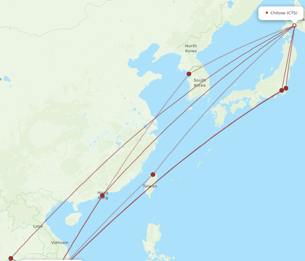 CTS-SGN flight routes