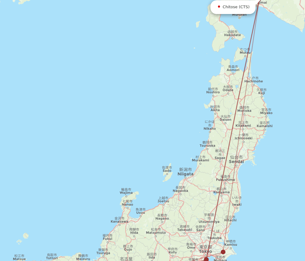 CTS-TAK flight routes