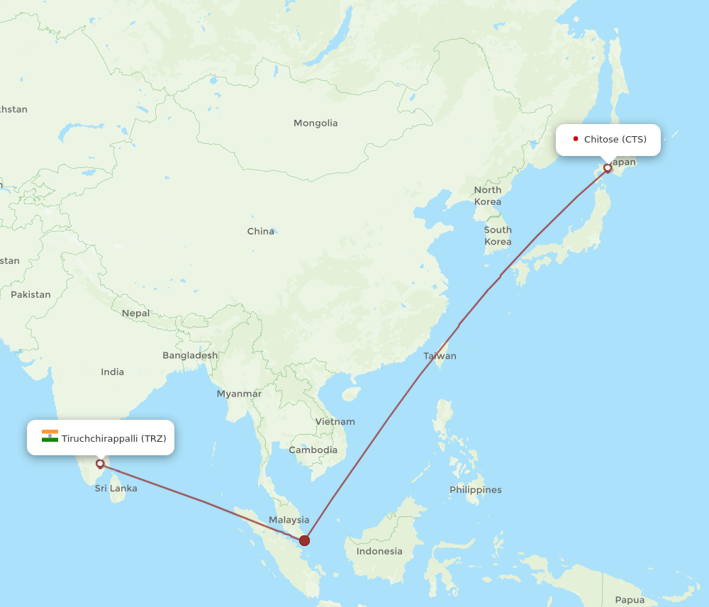 CTS-TRZ flight routes