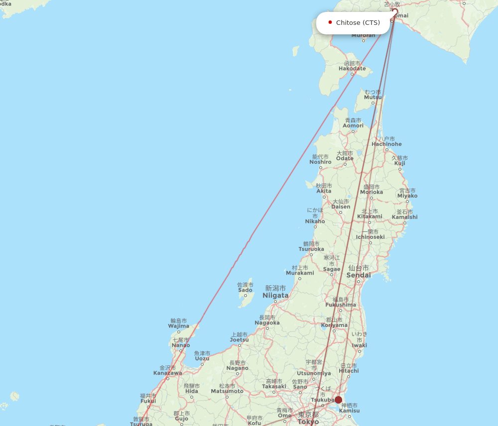 CTS-UKB flight routes
