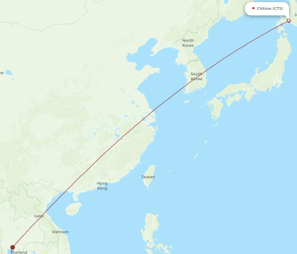 CTS to USM flights and routes map