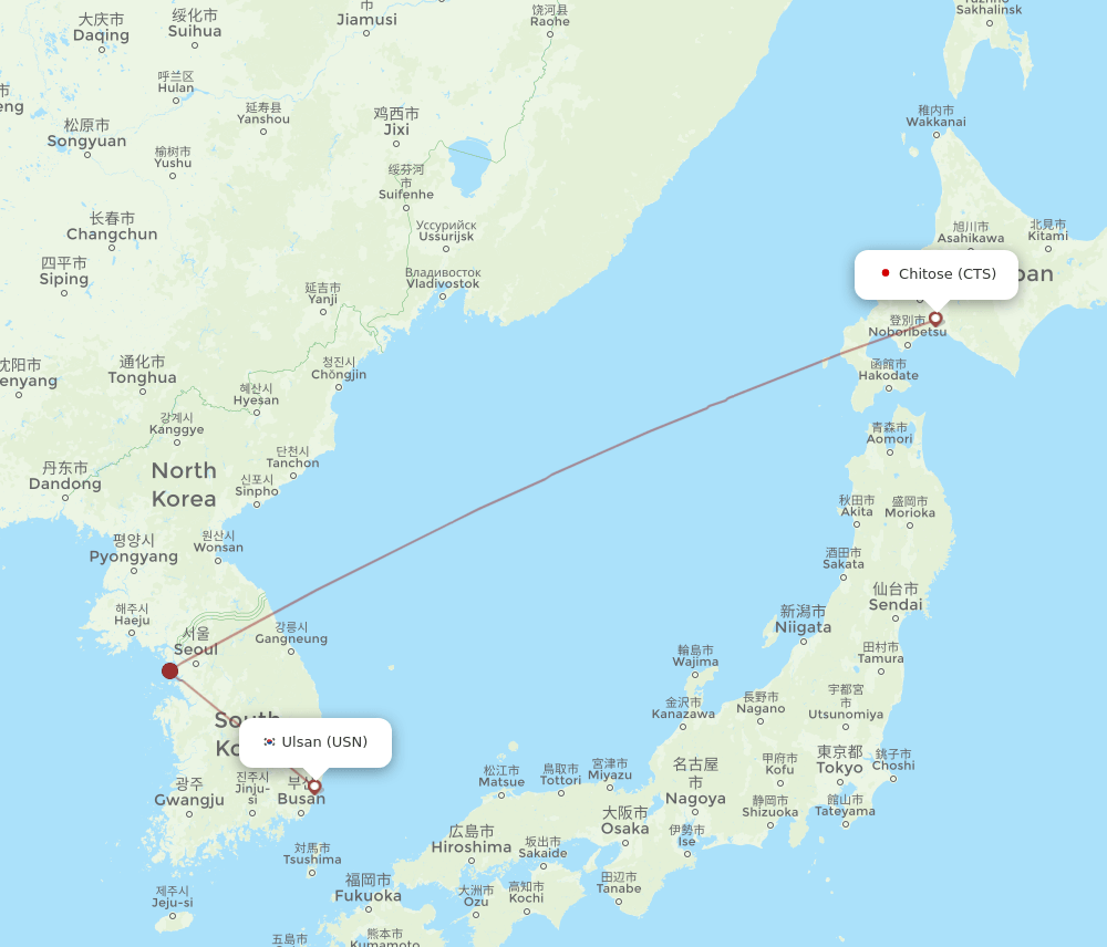 CTS-USN flight routes