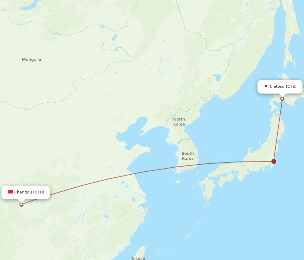 CTU-CTS flight routes