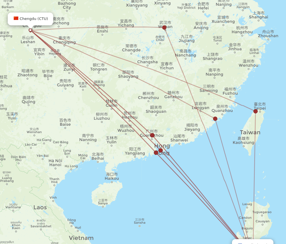 CTU-MNL flight routes