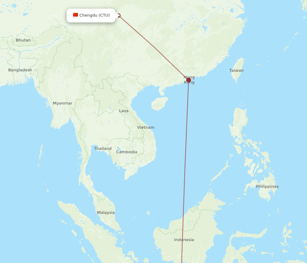 CTU-SUB flight routes