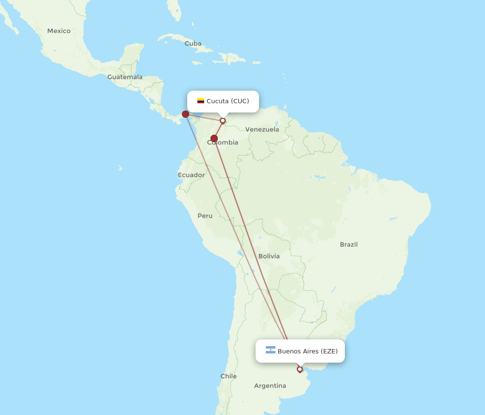 CUC-EZE flight routes
