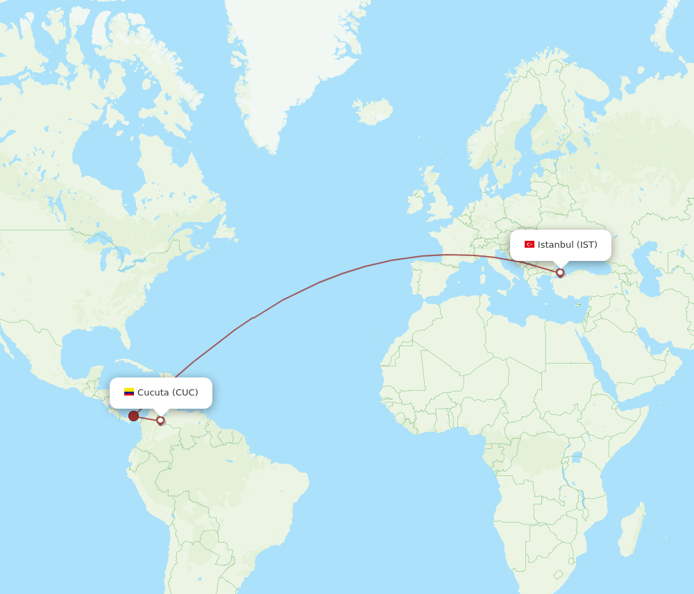 CUC-IST flight routes
