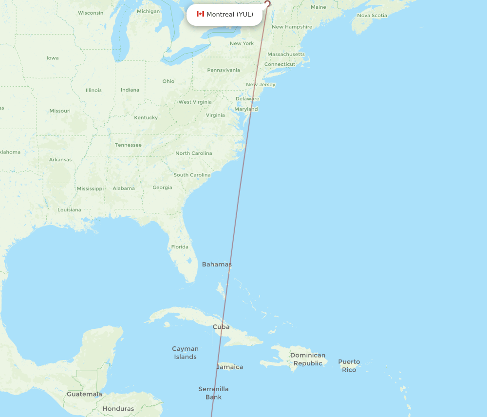 CUC-YUL flight routes