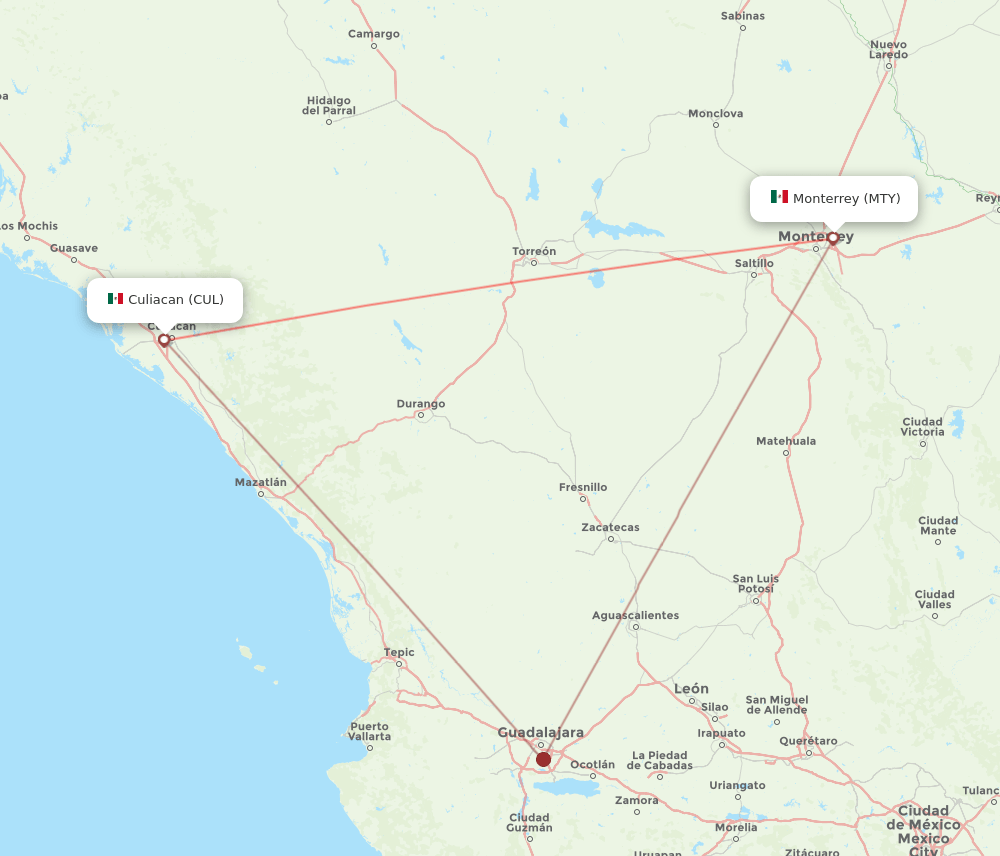 CUL-MTY flight routes