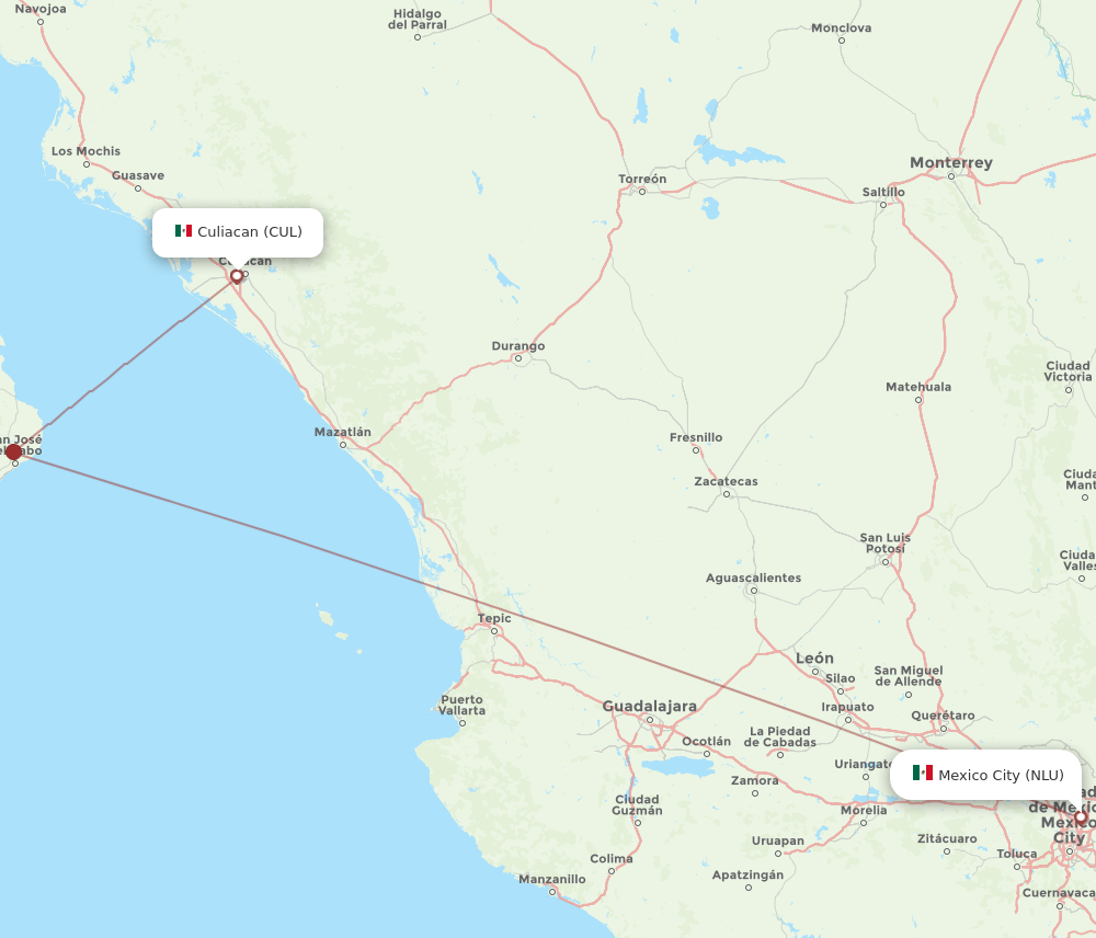 CUL-NLU flight routes
