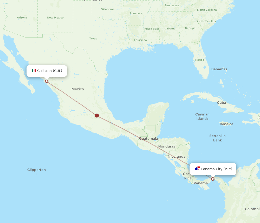 CUL-PTY flight routes