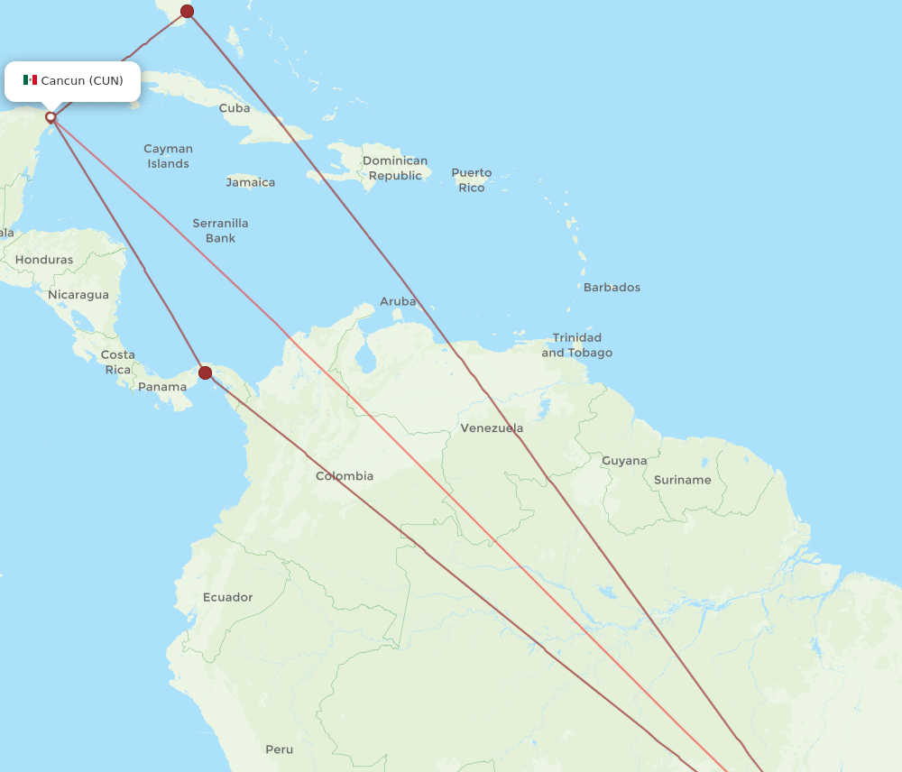 CUN-BSB flight routes