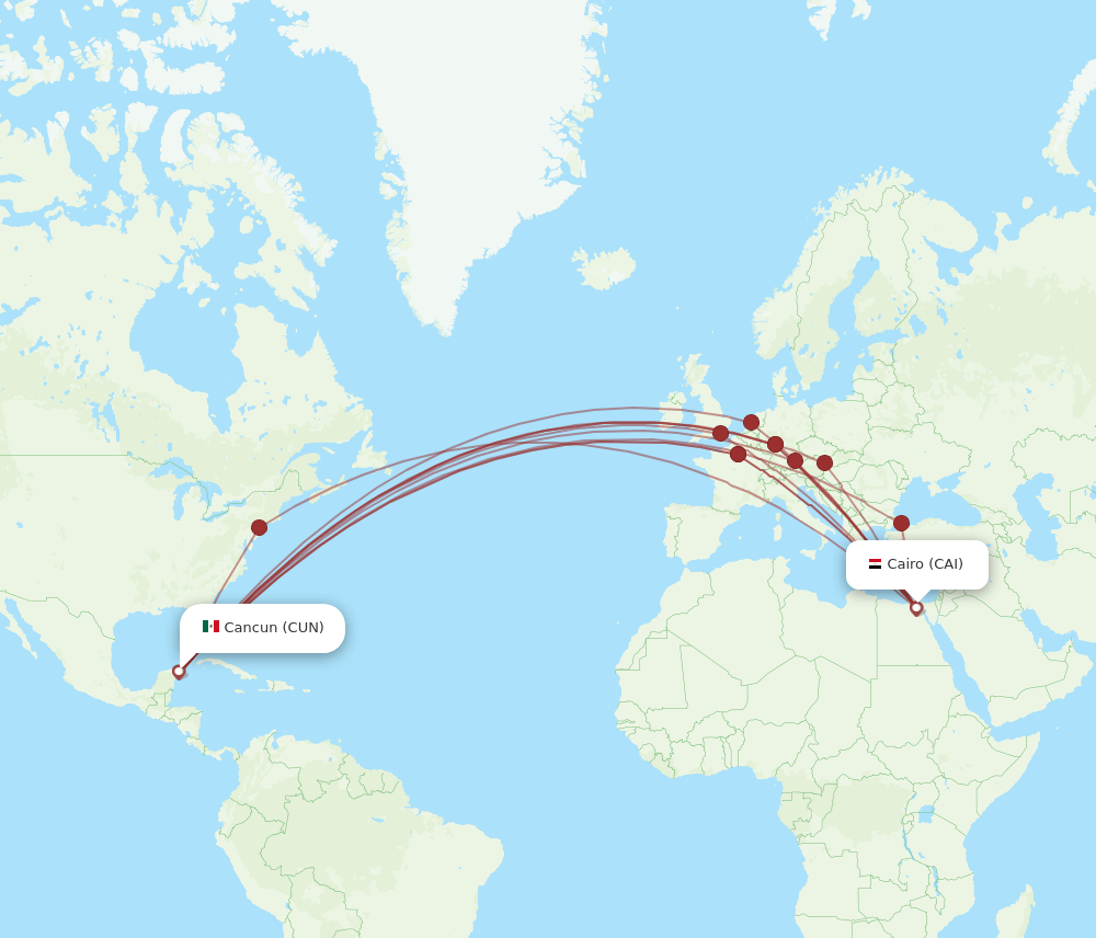 CUN-CAI flight routes