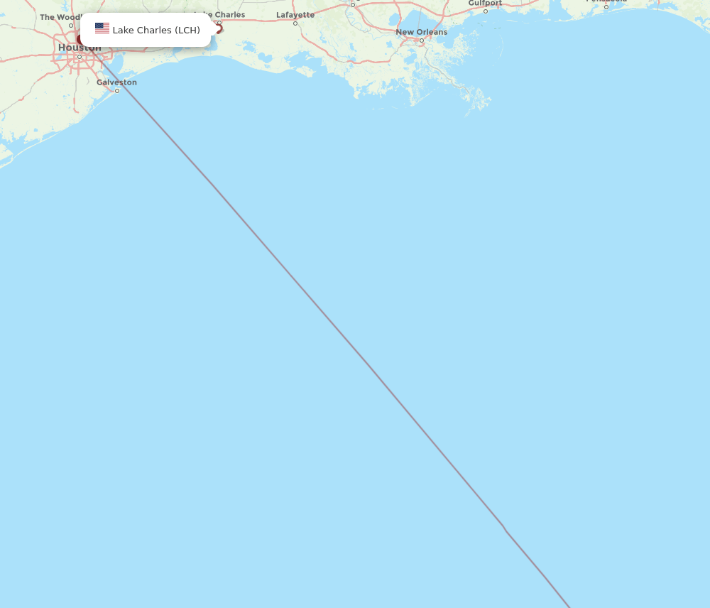 CUN-LCH flight routes