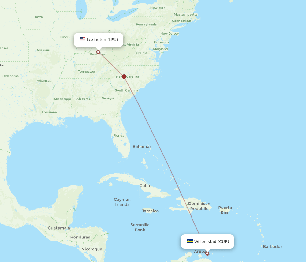 CUR-LEX flight routes