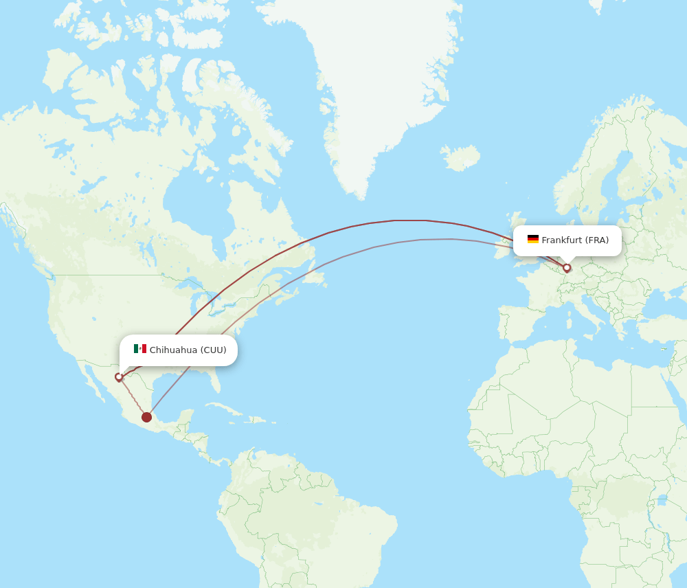 CUU-FRA flight routes